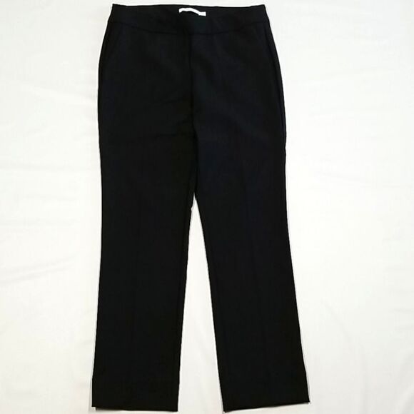 Alfred Sung Pants Women's Size 10 Black Pull On Stretch Nylon/Spandex Flat Front - Picture 1 of 7